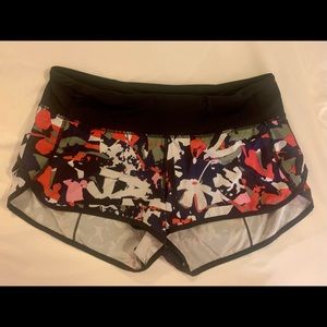 Lululemon Speed Shorts-Pop Cut Boom Juice Multi